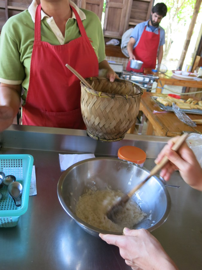 sticky rice with coconut milk